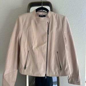DKNY Blush Leather Jacket
